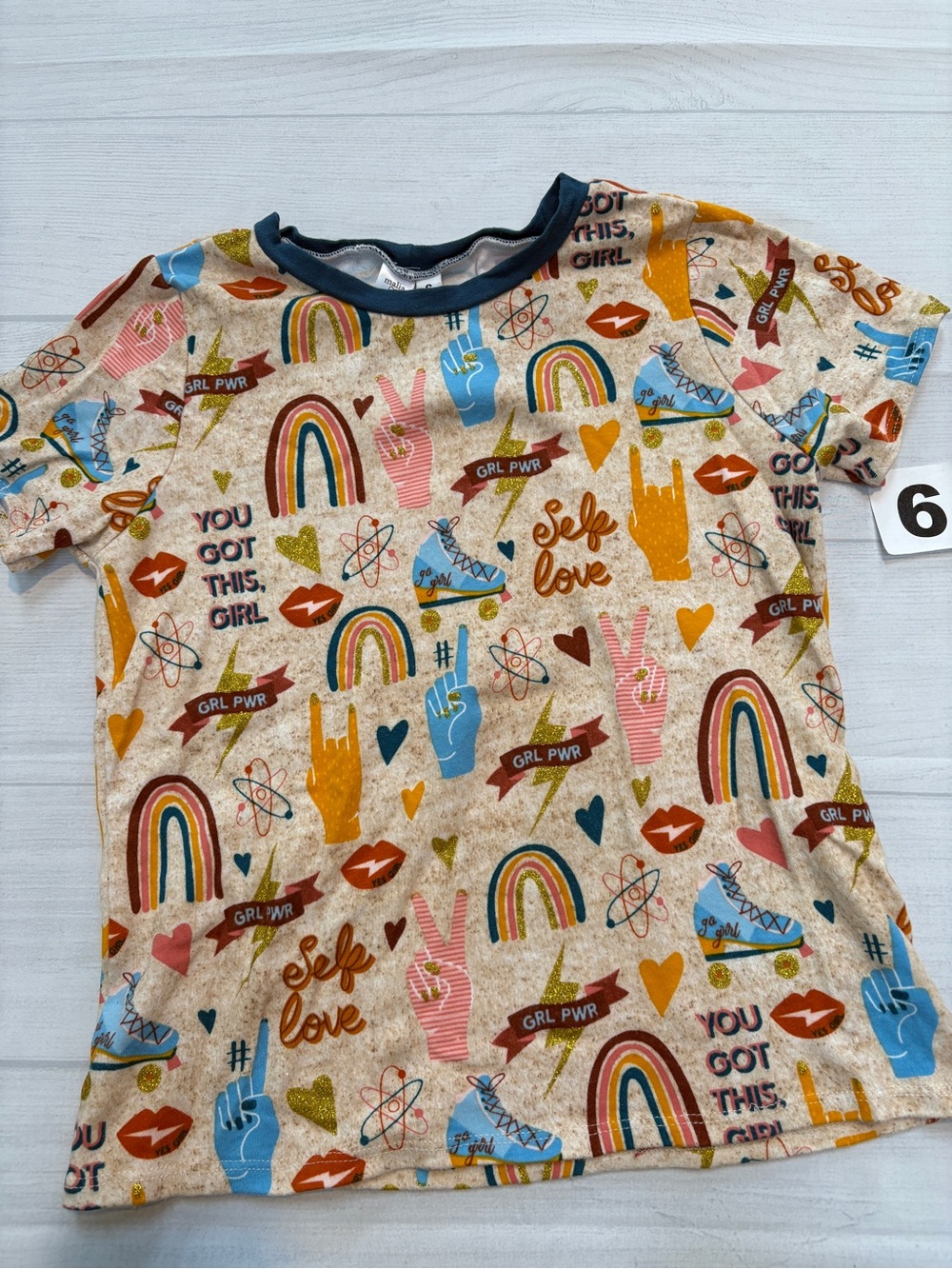 Malia and Kai girl power tee size 6